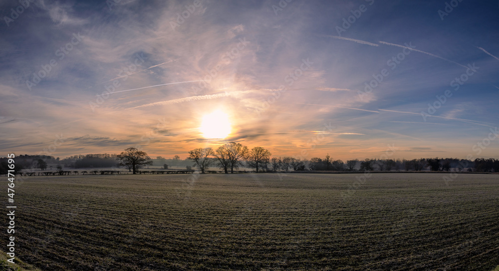 A frosty morning in rural Suffolk, UK