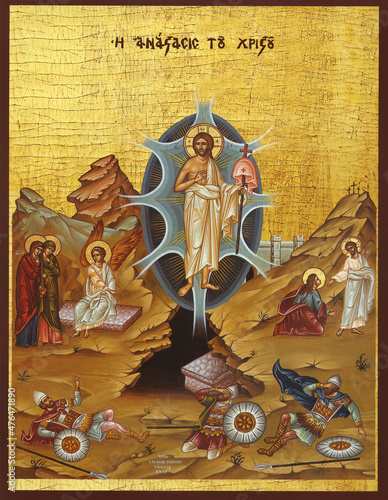 Fotografía Orthodox icon of the Resurrection of Jesus Christ. Easter.