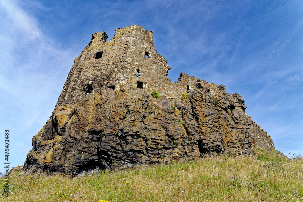 Ruins of Dunure Castle on the west coast of Scotland