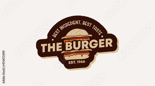 Burger Logo Template Vector. Fast Food Logo Design Concept.