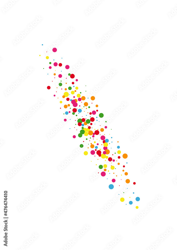 Fototapeta premium Yellow Dot Holiday Texture. Confetti Anniversary Illustration. Orange Event Round. Multicolored Abstract Circle Background.