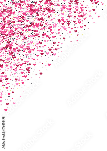 Rose Date Confetti Wallpaper. Purple Decoration Backdrop. Star Anniversary Background. Red Circle Saint. Party Frame.