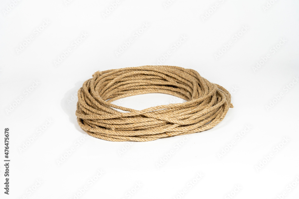Roll of rope, isolated