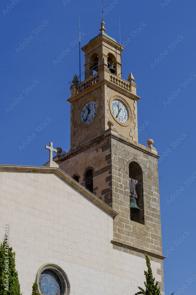Church of Sant Pere, Masnou, Spain. The temple was begun in 1760 by Miquel Garriga.