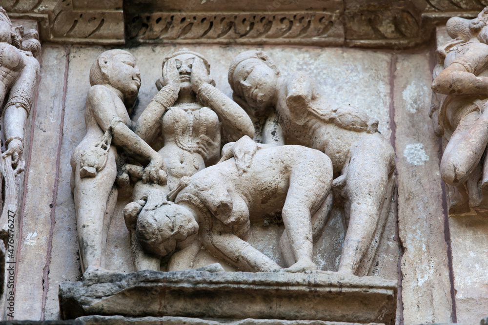 stone carvings in khajuraho india