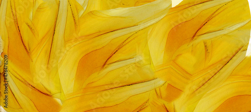 Photo wallpapers, murals, interior decor. Abstraction in the style of fluid art. Alcohol ink of yellow
