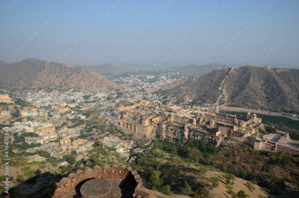 Amber Fort: panoramic view from Jaigarh