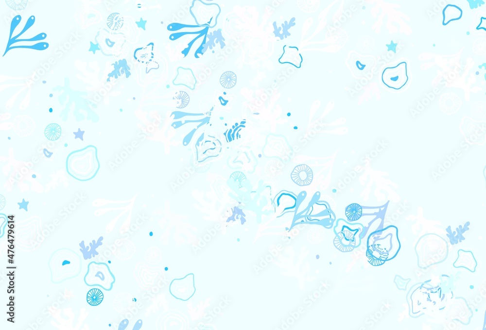 Light BLUE vector backdrop with memphis shapes. Light BLUE vector backdrop with memphis shapes.