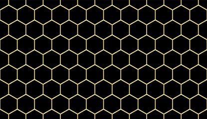 Handdoek met foto Zwart goud patronen Gouden honingraat zeshoeken zwarte achtergrond  © Sudakarn