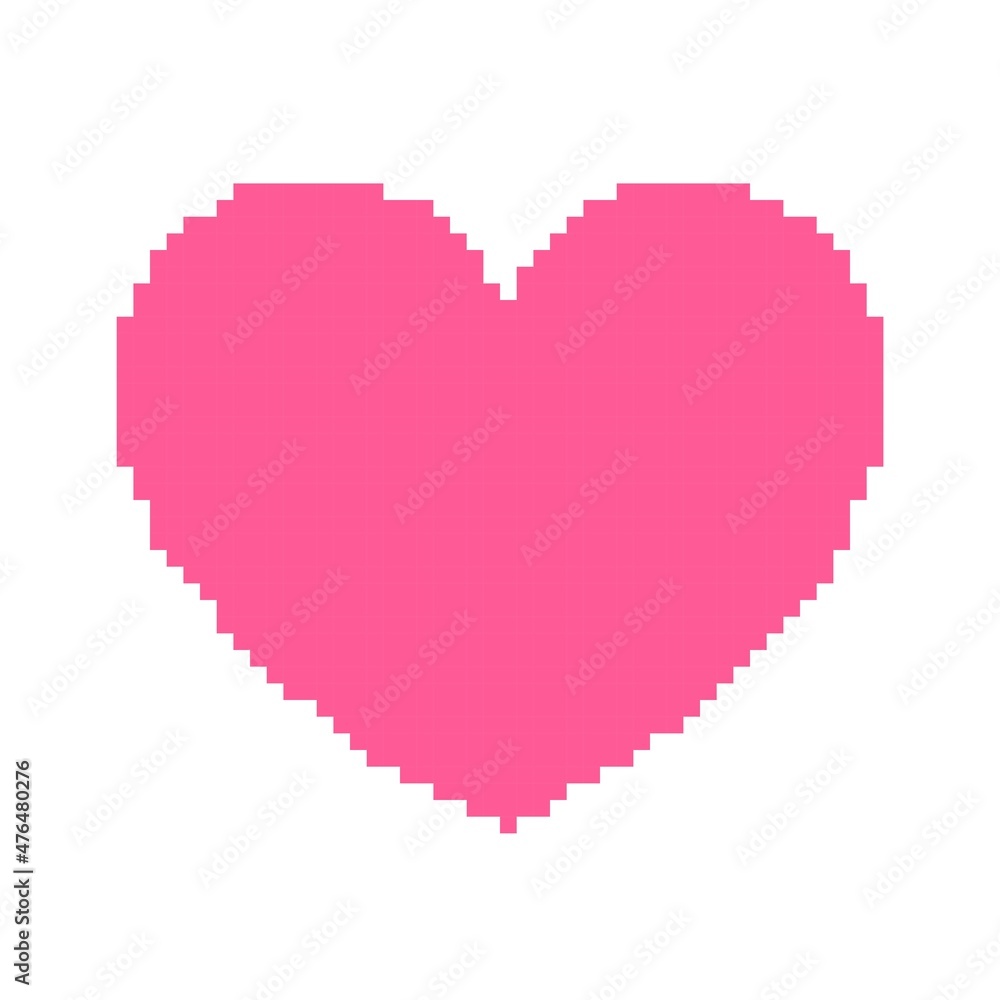 Heart pixel art. Vector illustration. Valentine's Day. Heart pixel art. Vector illustration. Valentine's Day.
