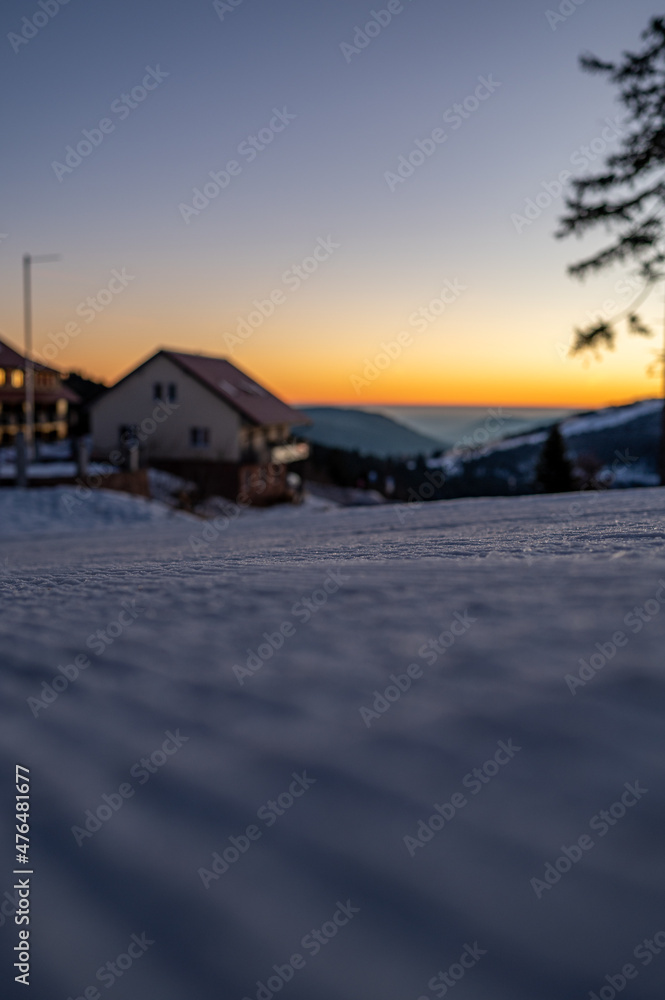 Schwarzwald Sonnenaufgang Winter Mummelsee Schwarzwald Sonnenaufgang Winter Mummelsee