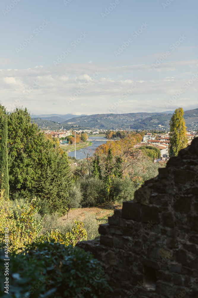 City break in Italy, in the city of Florence in autumn