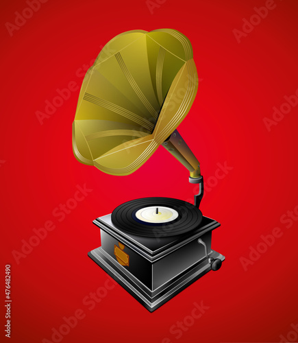 gramofone, música, grammy, prêmio, velho, disco, vinil, bisavô, alavanca, musical, cobre, som, canção, invenção, séculos, passado