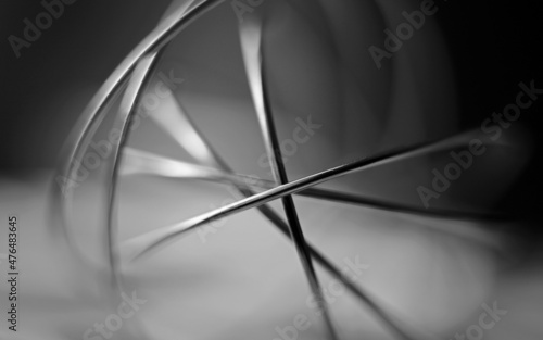 close-up black and white abstract metal wires background