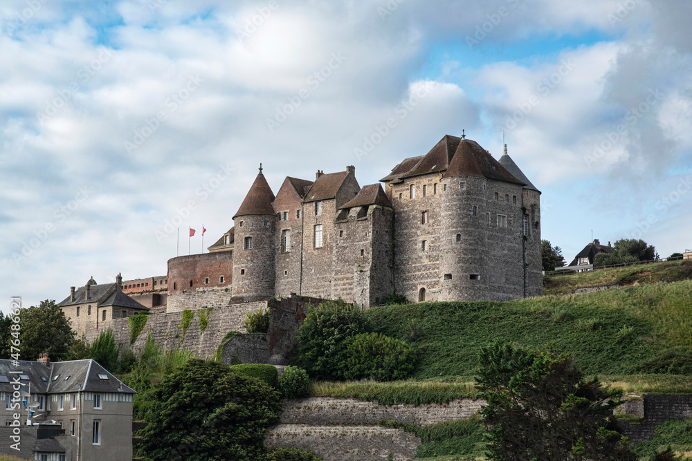 Old castle of the city of Dieppe in Normandy in France