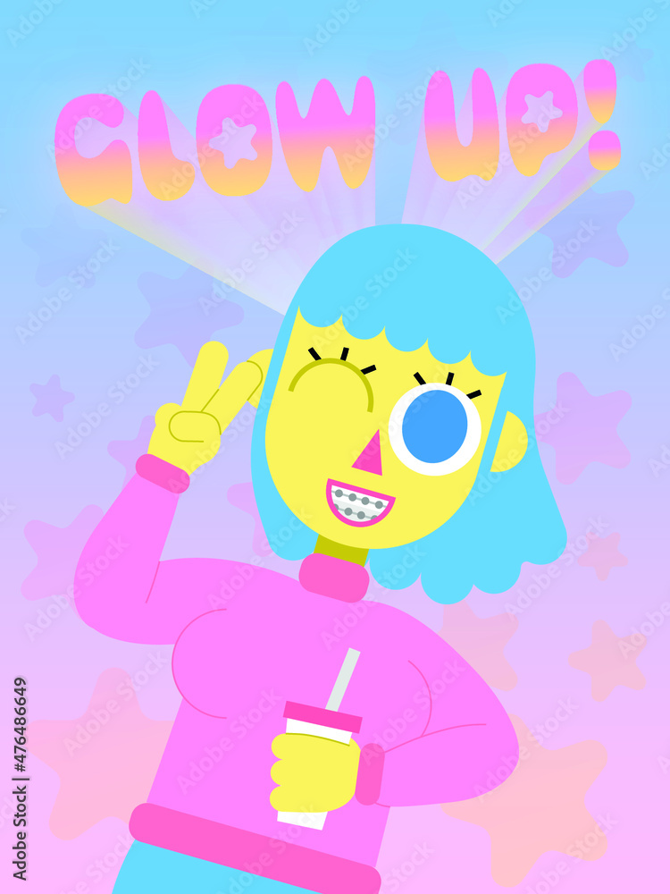 Girl taking up th Glow Up Challenge Girl taking up th Glow Up Challenge