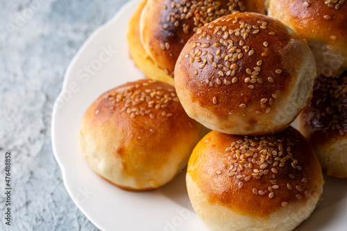 Traditional delicious handmade Turkish pastry cheese pastry (Turkish name; pogaca)