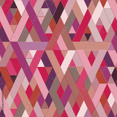 Triangles seamless pattern.Beige shades. Boho ornament.
Fashionable print.Vector.
