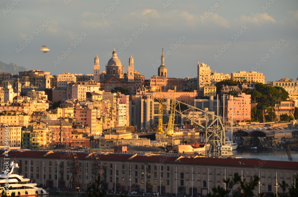 Genova panorama porto antico