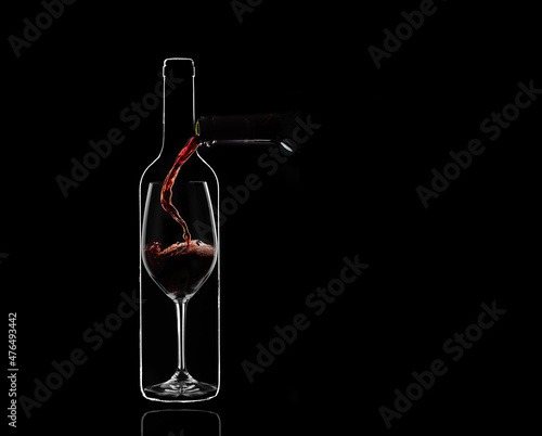 wine glass and bottle