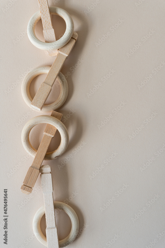 wooden objects (rings and miniature posts) wooden objects (rings and miniature posts)