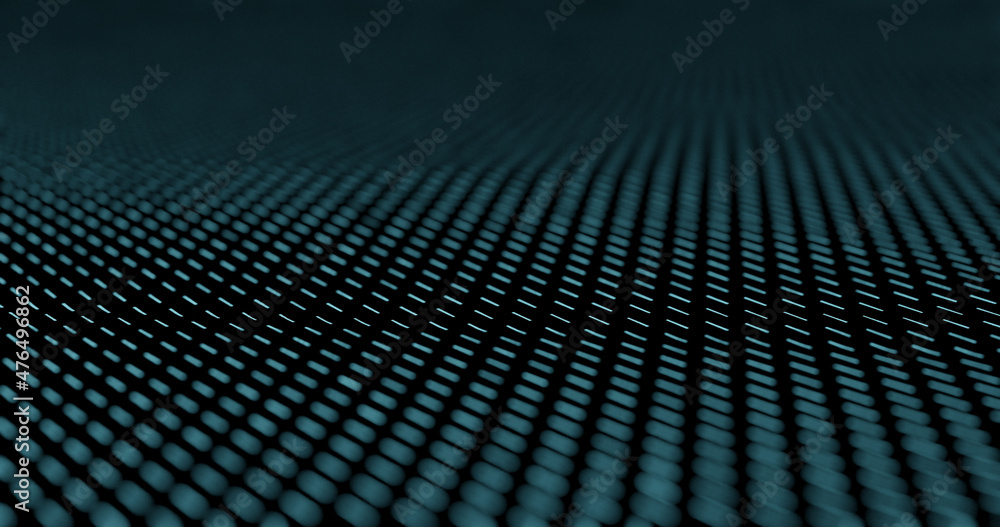 Render with a wave of blue stripes on black Render with a wave of blue stripes on black