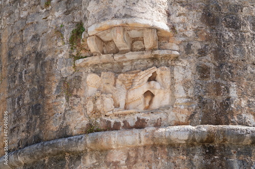 Venetian lion on the old fort wall