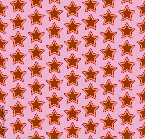 Vector seamless pattern. The pattern with a star. Seamless woven pattern. Design print for textile, fabric, wallpaper, background.