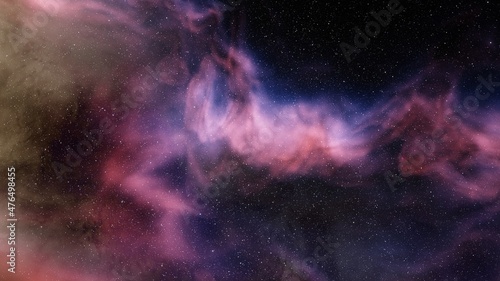 Fototapeta Naklejka Na Ścianę i Meble -  Planetary nebula in deep space. Abstract colorful background 3d render