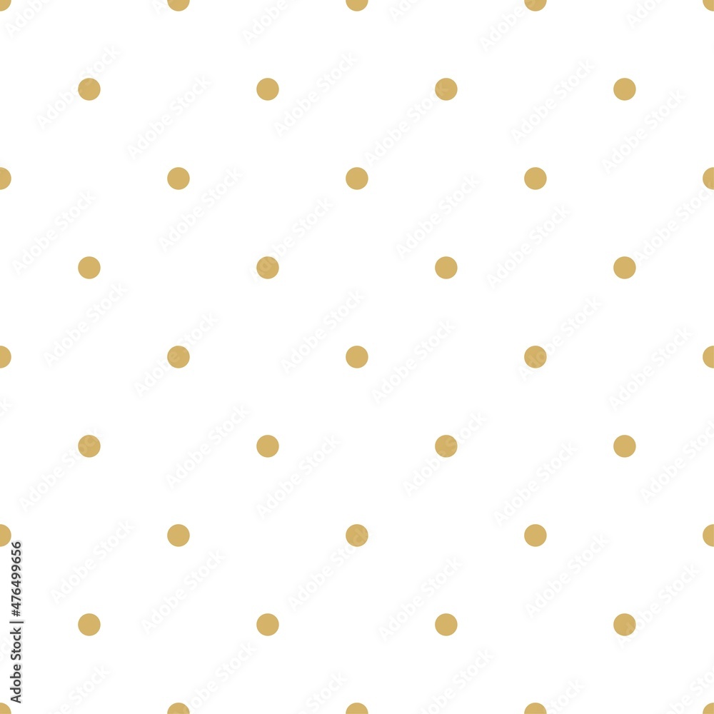 Simple gold circles geometric christmas pattern on white background for wrapping paper vector illustration