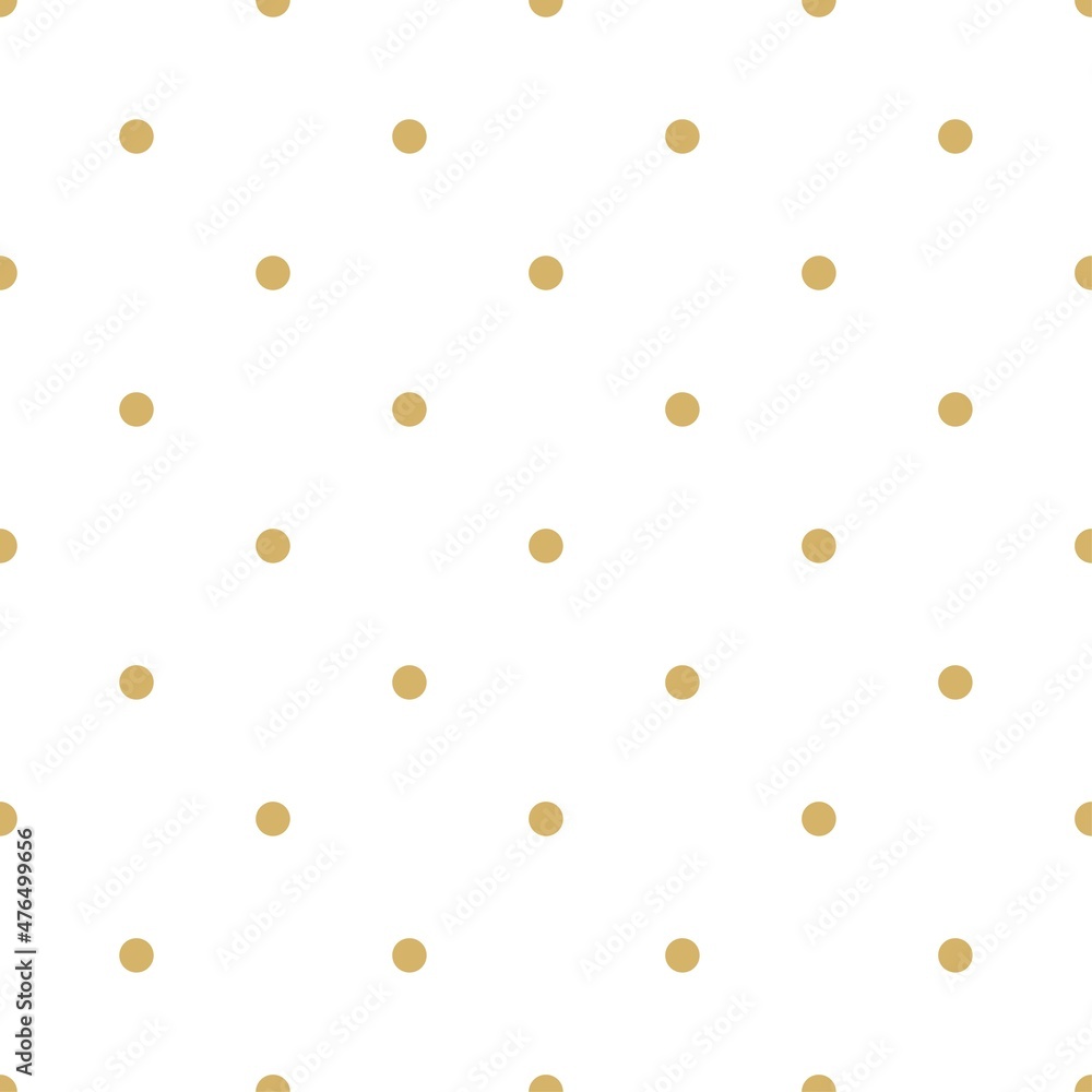Simple gold circles geometric christmas pattern on white background for wrapping paper vector illustration Simple gold circles geometric christmas pattern on white background for wrapping paper vector illustration