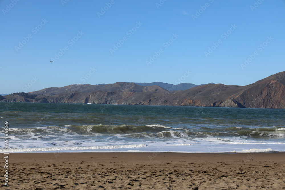 Fototapeta premium West coast cloudy sunset ocean