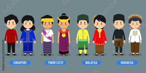 Character in Different National Costumes