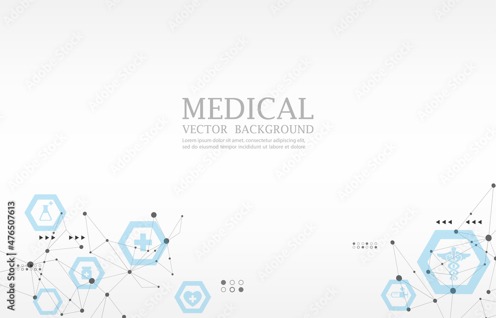 Geometric vector polygon pattern medical white background Geometric vector polygon pattern medical white background