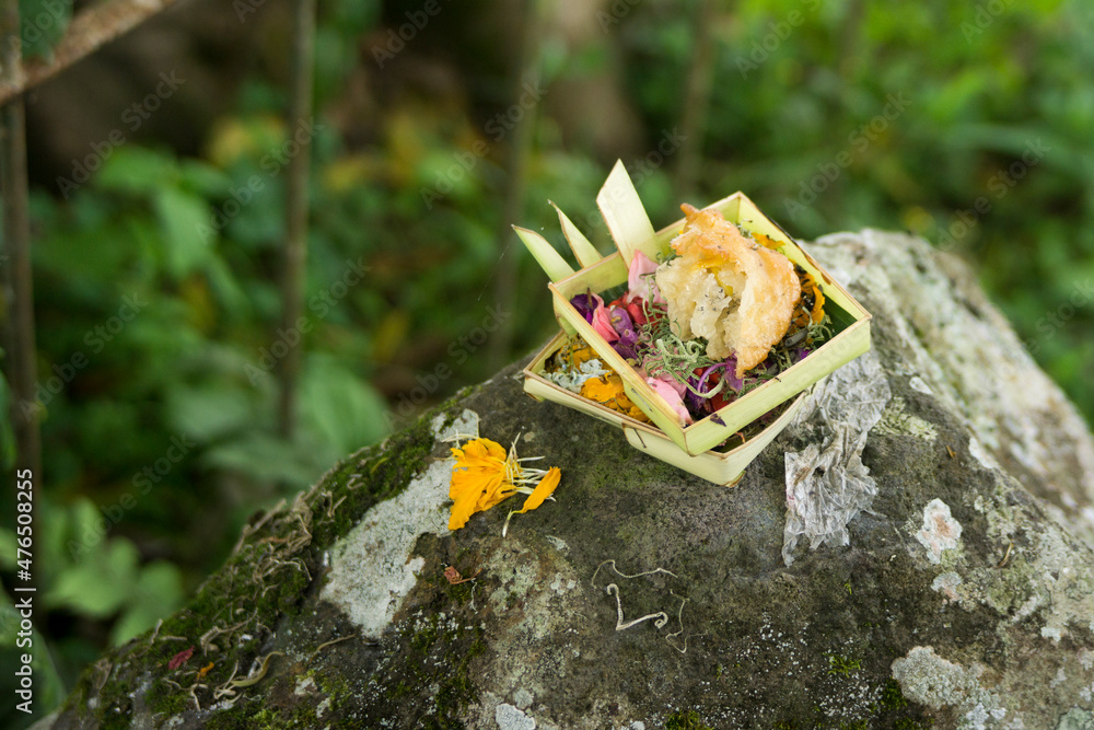 Offerings to gods according to Hindu belief in Bali, called 