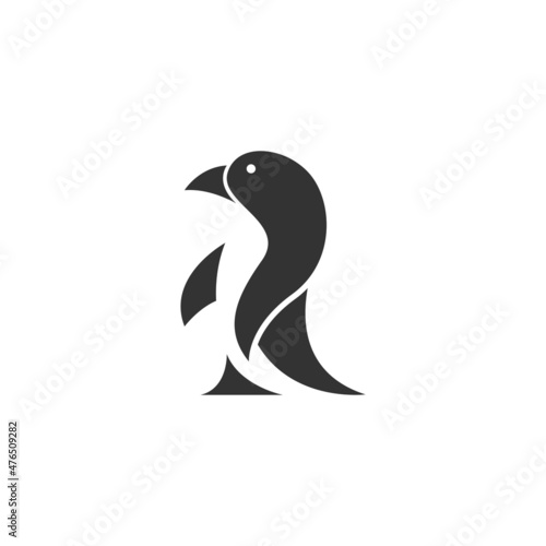 Penguin icon logo design template illustration
