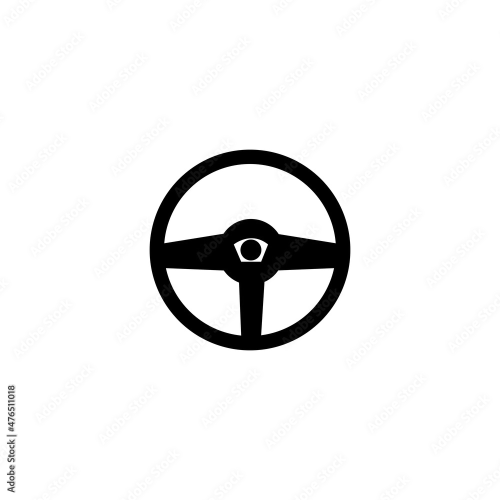 Steering wheel logo vector flat design Steering wheel logo vector flat design