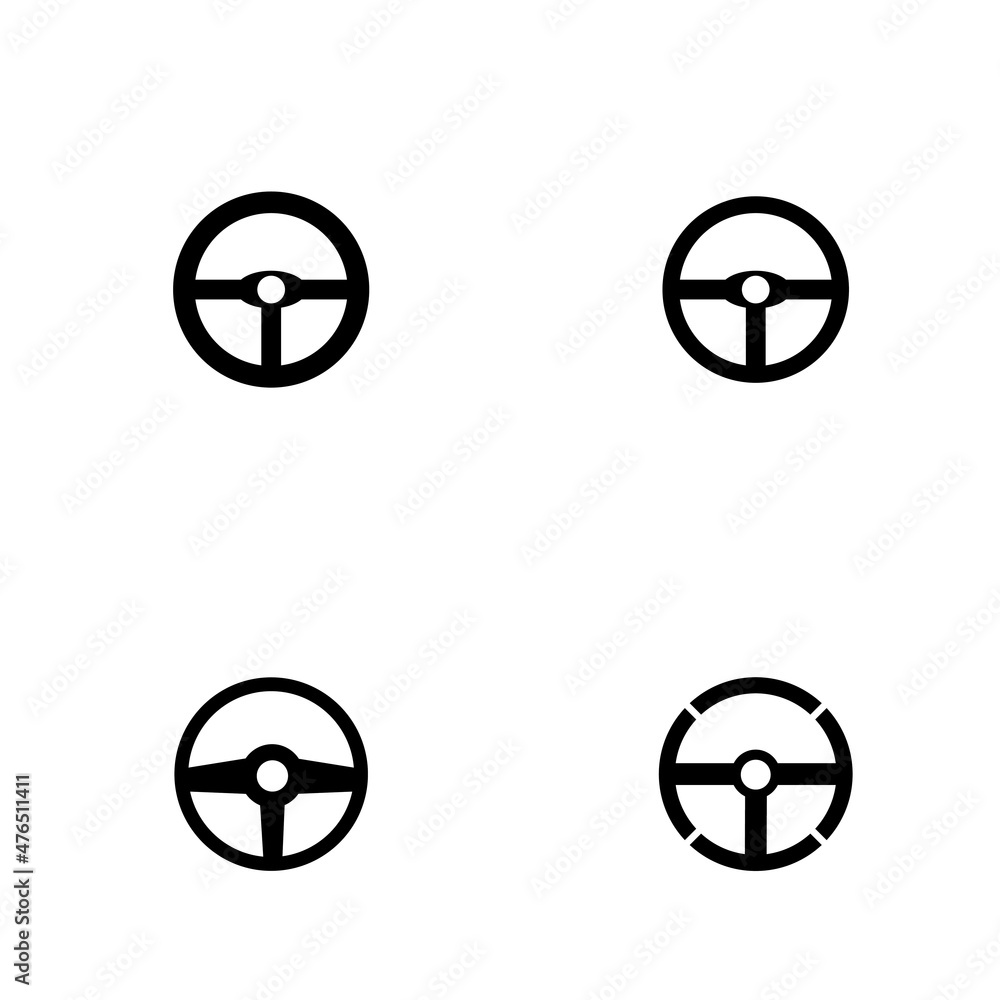Steering wheel logo vector flat design Steering wheel logo vector flat design