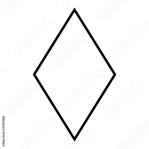 Rhombus Flat Icon Isolated On White Background