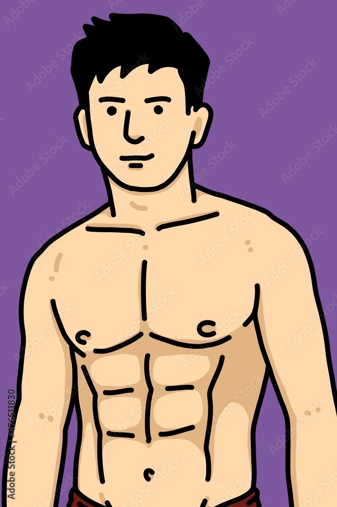 cute man cartoon on purple background cute man cartoon on purple background
