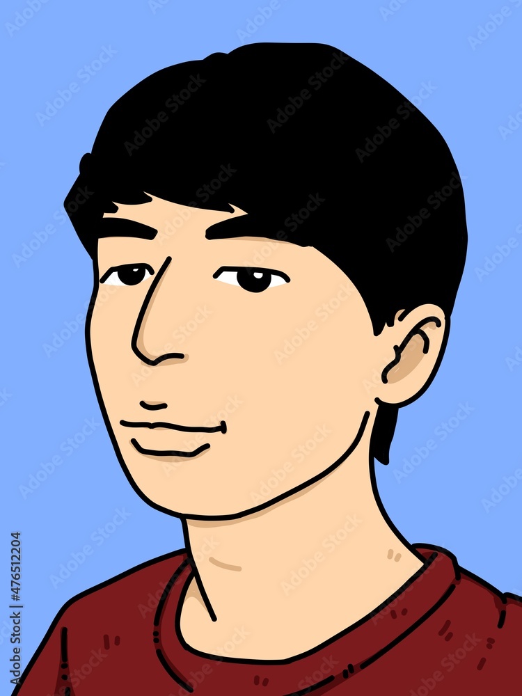 cute man cartoon on blue background cute man cartoon on blue background