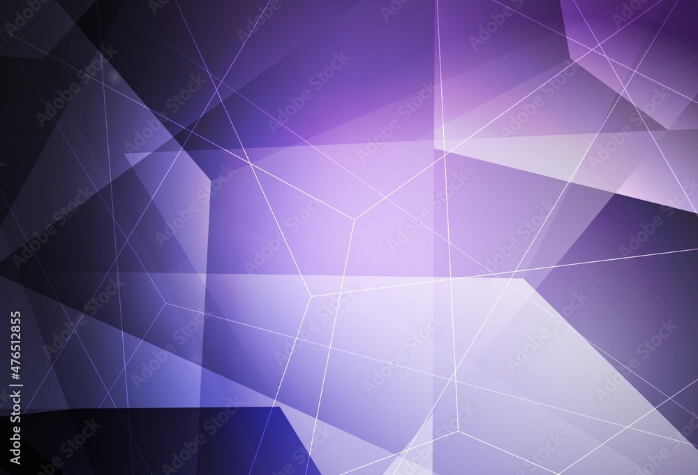 Obraz premium Dark Purple vector background with triangles.