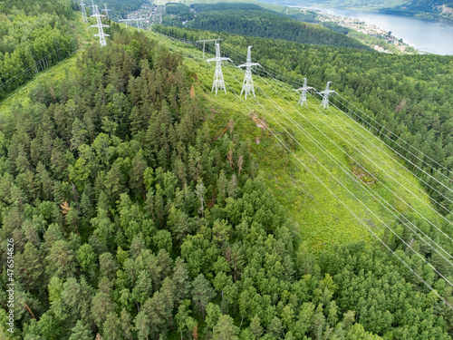Krasnoyarsk Russia Power transmission line