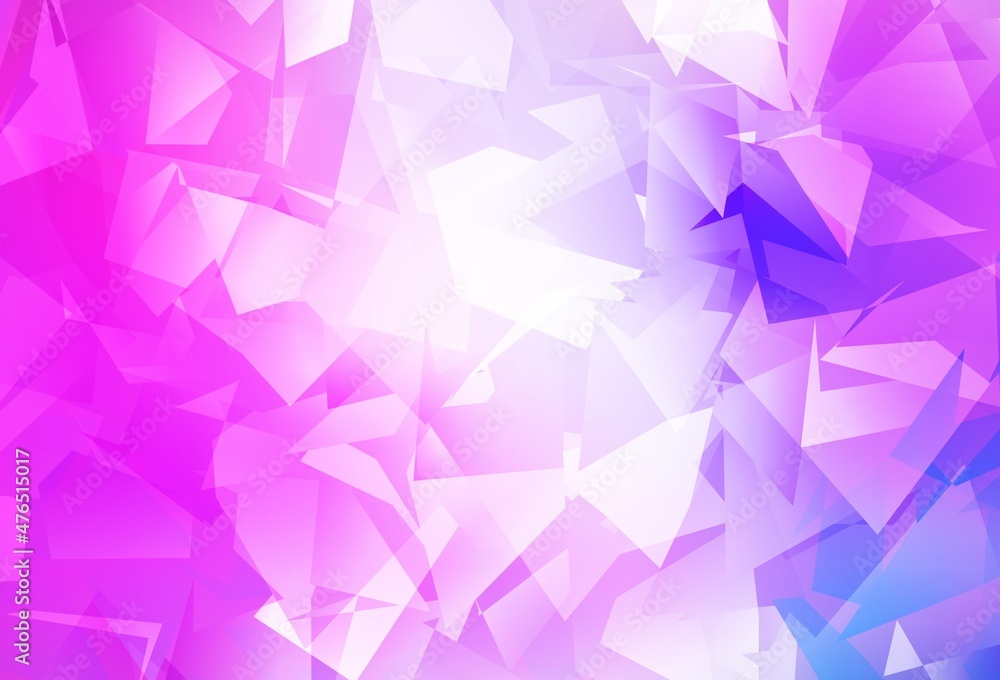 Light Purple, Pink vector gradient triangles template.