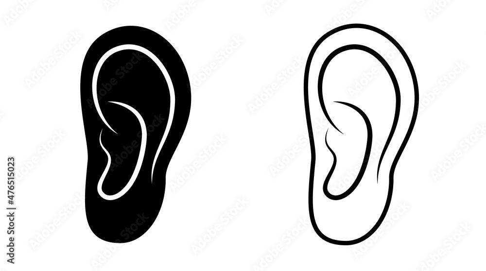 耳のイラスト アイコン Stock Vector Adobe Stock