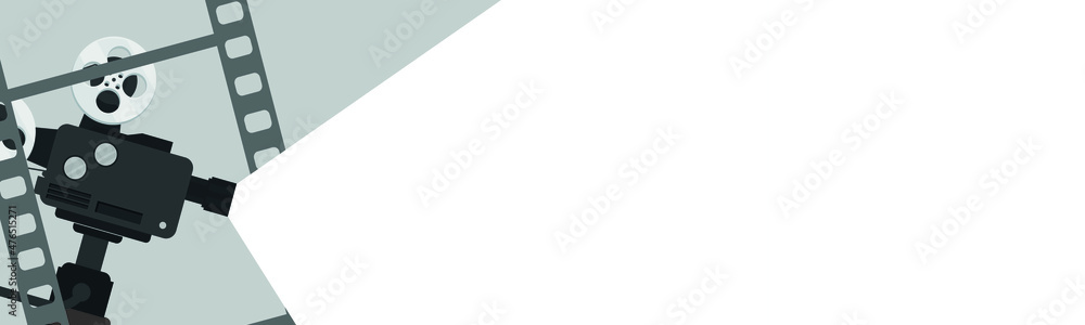 Old movie projector with place for text. Movie time concept. Old movie projector with place for text. Movie time concept.