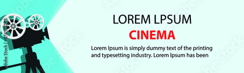 Movie time concept. Template for cinema poster, banner. Vector