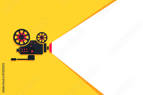 Movie time concept. Template for cinema poster, banner. Vector