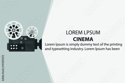 Movie time concept. Template for cinema poster, banner. Vector