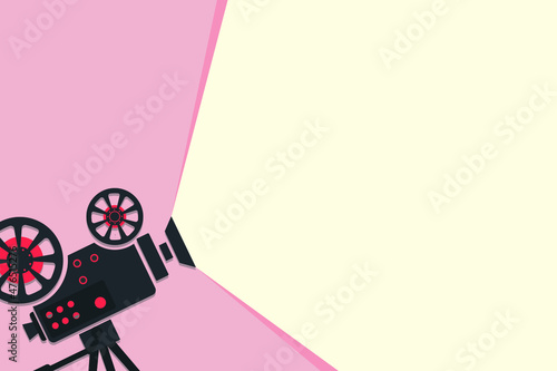Movie time concept. Template for cinema poster, banner. Vector
